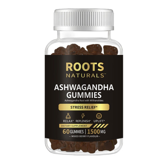 Roots Naturals™ Ashwagandha Gummies – 1500mg | Stress & Mood Support