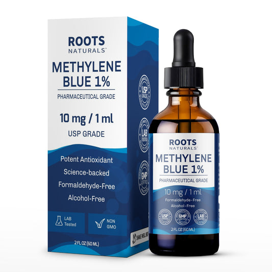 Roots Naturals™ Methylene Blue 1% – USP Grade | 10mg/mL (2 FL OZ)